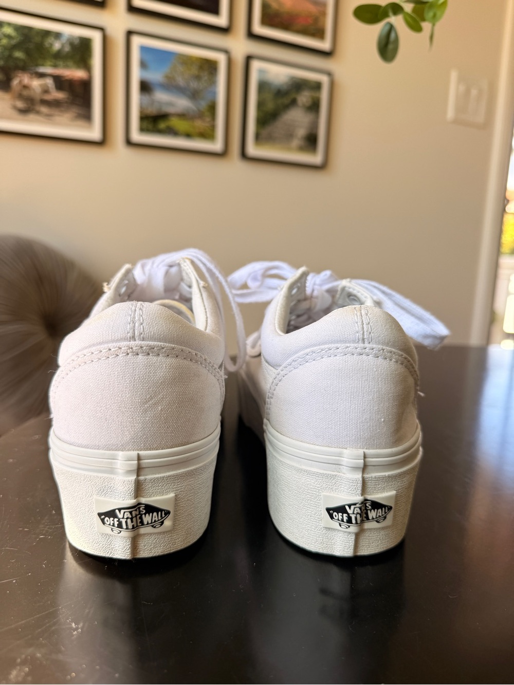 White Platform Vans - Picture 2 of 7